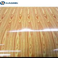 Color coated wood grain printed wall cladding aluminum trim coil sheet